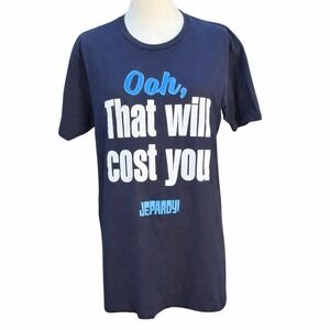 Jeopardy! M Navy Graphic Tee Ooh That Will Cost You Funny Sassy TV Show T-Shirt